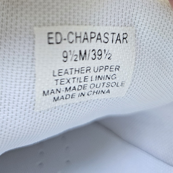 Ellen Degeneres Chapastar Sneakers White Leather Gold Star Print 9M & 9-1/2 NWT - Picture 8 of 16